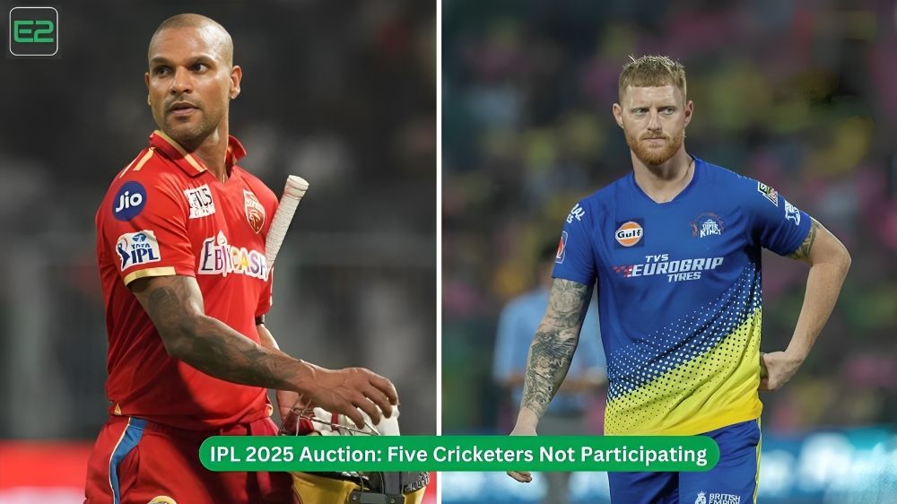 IPL 2025 Auction: Five Cricketers Not Participating