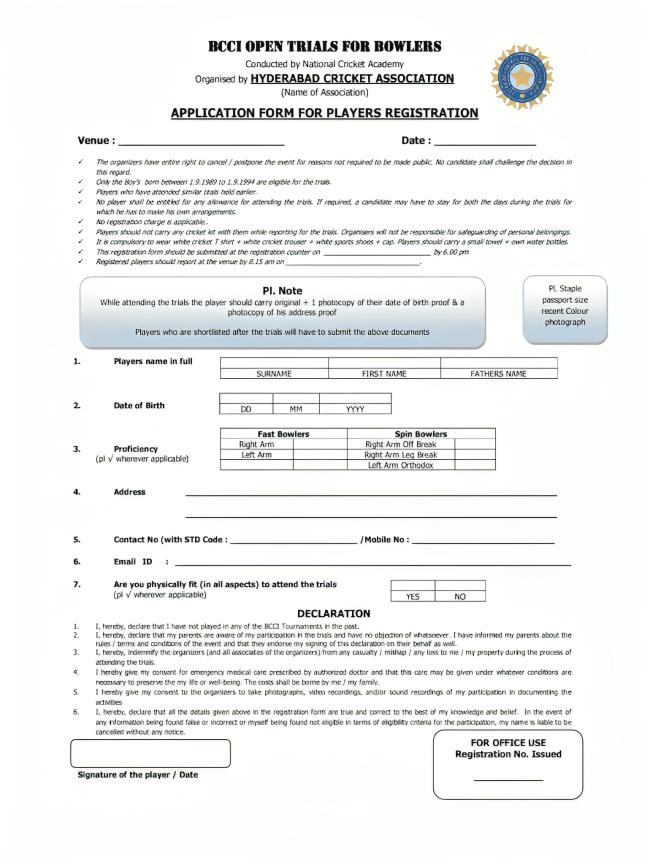 Registration Form